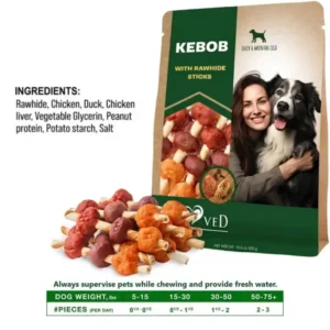 Chicken & Duck Rawhide Dog Chew Sticks – Protein-Rich Chews for Dogs