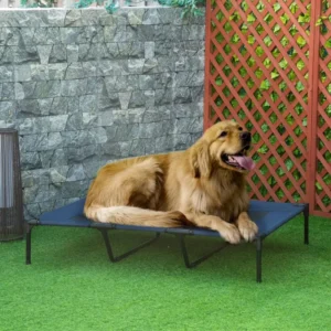 Elevated Cooling Dog Bed with Breathable Mesh & Carry Bag – Indoor/Outdoor Pet Cot