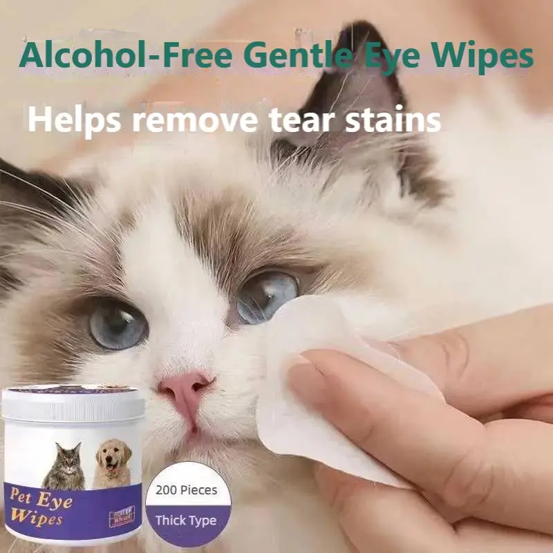 Gentle Pet Eye Wipes for Dogs & Cats – 200 Count - Image 2