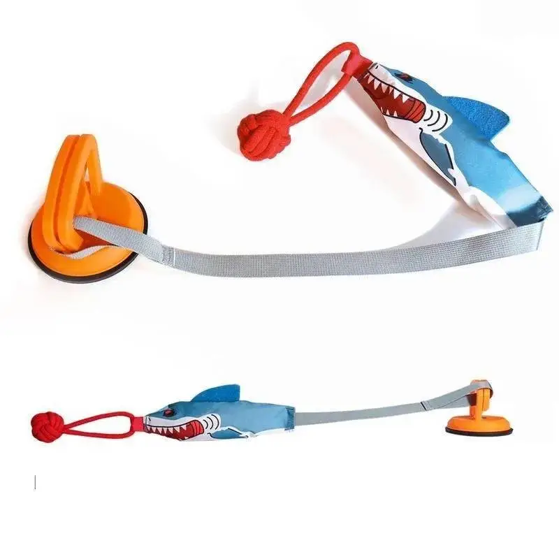 Interactive Shark Shaped Dog Toy – Suction Cup Tug & Chew Toy for Pets