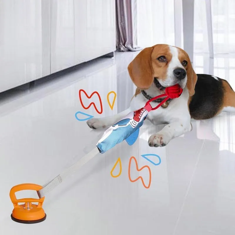 Interactive Shark Shaped Dog Toy – Suction Cup Tug & Chew Toy for Pets - Image 3