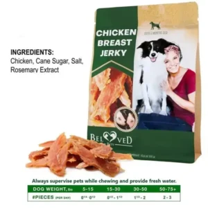 Natural Chicken Jerky Dog Treats – High Protein Training Snacks