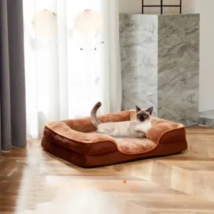 Orthopedic Memory Foam Dog Bed with Waterproof Liner & Washable Cover – Anti-Slip Comfort Pet Mattress