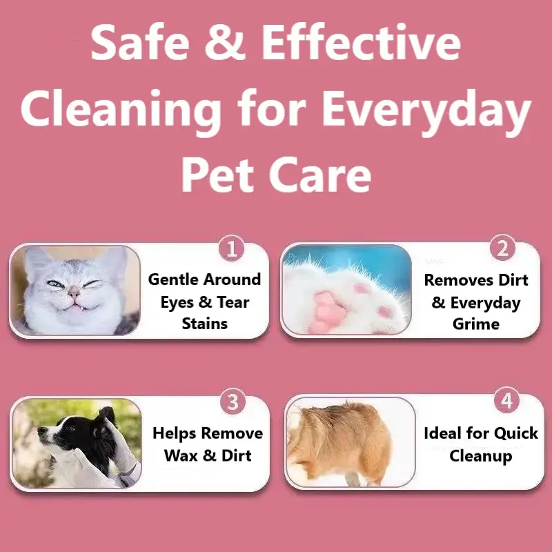 Plant-Based Pet Grooming Wipes for Dogs & Cats – Fragrance Free - Image 3